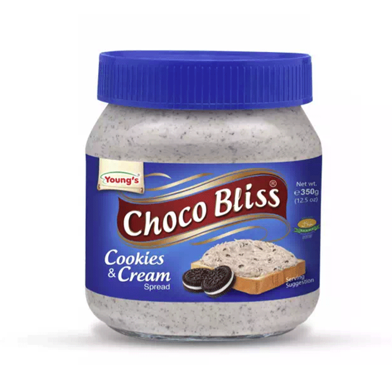 YOUNG`S CHOCO BLISS COOKIES CREAM SPREAD 350GM